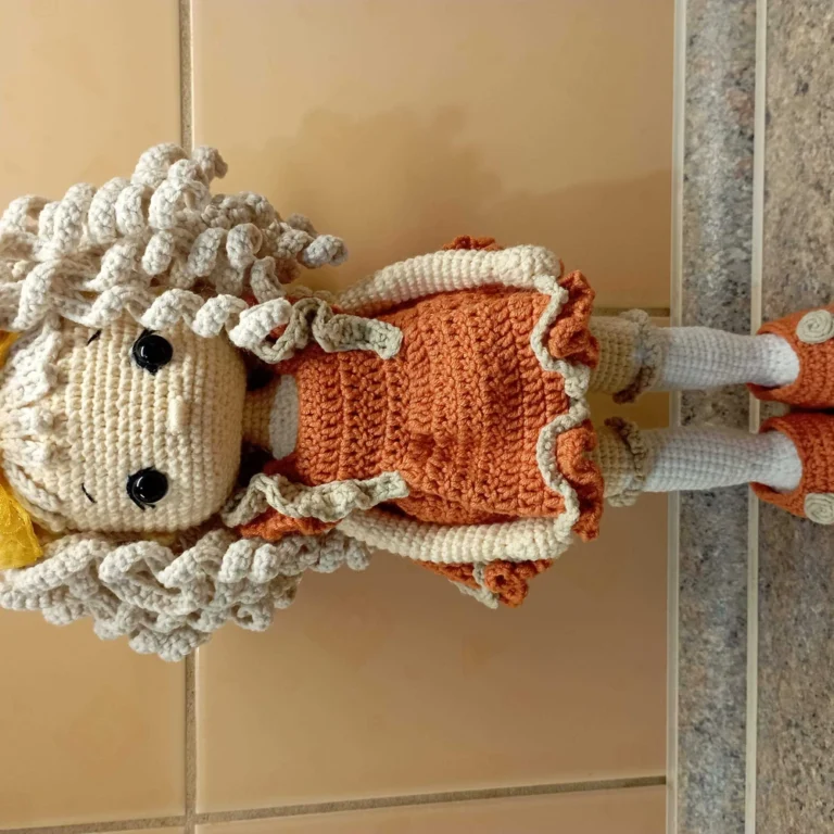 Pattern crochet doll PDF in English pattern crochet doll amigurumi pattern soft doll amigurumi toy doll dress pumpkin Doll photo review