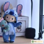 Combo 2in1 Crochet pattern for doll Fanny and monster costum – pattern 10