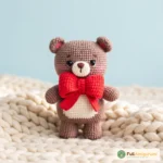 Christmas teddy bear with red bow tie, amigurumi pattern, PDF tutorial – FullAmigurumi crochet pattern (photo 2)
