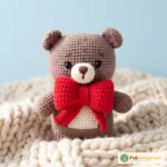 Christmas teddy bear with red bow tie, amigurumi pattern, PDF tutorial – FullAmigurumi crochet pattern (photo 4)