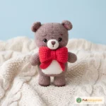 Christmas teddy bear with red bow tie, amigurumi pattern, PDF tutorial – FullAmigurumi crochet pattern (photo 6)