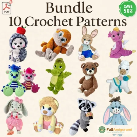 Ultimate Amigurumi Animal Crochet Pattern Bundle - 10-in-1 Digital PDF – all patterns included