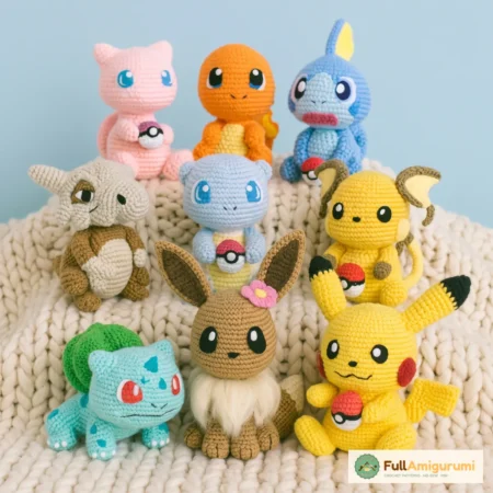 24in1 Pokémon-Inspired Amigurumi Pattern Bundle, Pokemon Mini Bundle C – FullAmigurumi crochet pattern