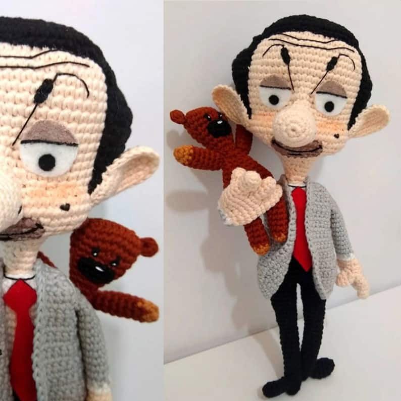il_794xN.42564dds72372_halo copy MR BEAN and teddy PATTERN amigurumi - Image 1