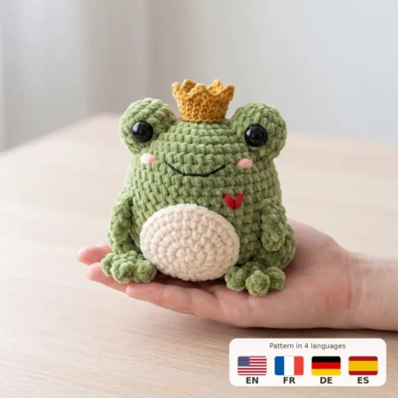 Frog Prince – no-sew amigurumi crochet pattern