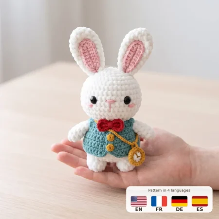 White Rabbit in a Waistcoat – crochet bunny pattern