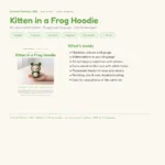 Kitten in a Frog Hoodie – amigurumi crochet cat pattern (photo 3)
