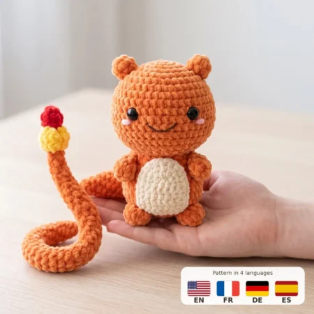 Flame Lizard – no-sew amigurumi crochet pattern