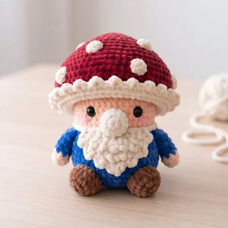 Mushroom Gnome – no-sew amigurumi crochet pattern (photo 2)