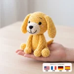 Sunny Yellow Dog – crochet dog ornament
