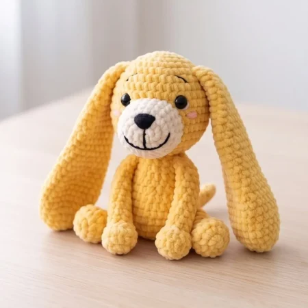 Sunny Yellow Dog – crochet dog ornament (photo 2)