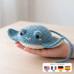 Smiling Stingray – no-sew amigurumi crochet pattern