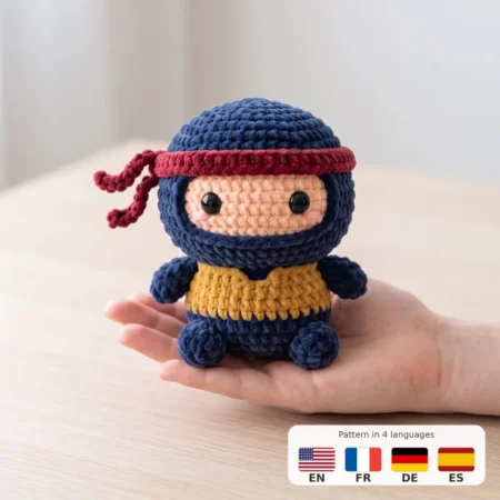 Little Ninja – no-sew amigurumi crochet pattern