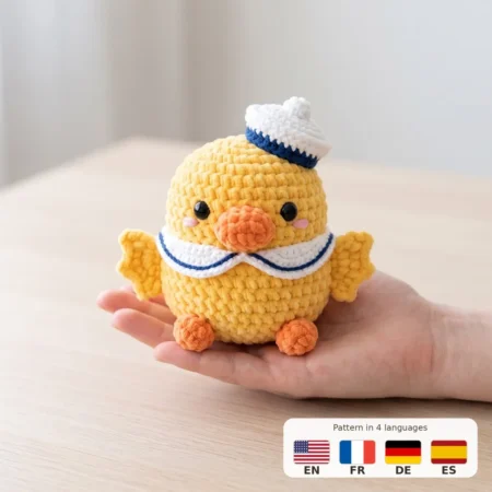 Sailor Duck – no-sew amigurumi crochet pattern