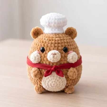 Chef Hamster – no-sew amigurumi crochet pattern (photo 2)