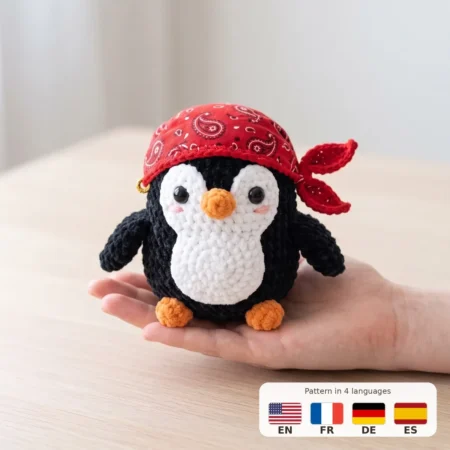 Pirate Penguin – no-sew amigurumi crochet pattern