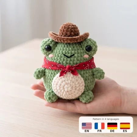 Cowboy Frog – no-sew amigurumi crochet pattern