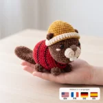 Lumberjack Beaver – no-sew amigurumi crochet pattern