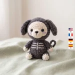 Skeleton Puppy – crochet fluffy dog