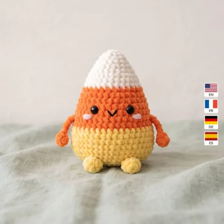 Candy Corn Cutie – no-sew amigurumi crochet pattern