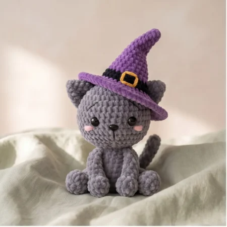 Witch-Hat Kitten – crochet pattern amigurumi cat (photo 2)