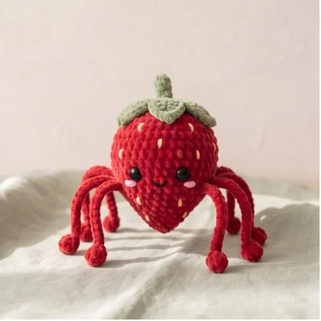 Strawberry Spider – no-sew amigurumi crochet pattern (photo 2)