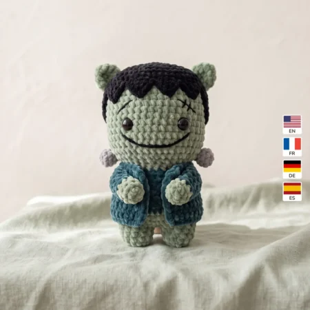 Little Green Monster – no-sew amigurumi crochet pattern
