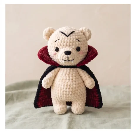 Vampire Bear – no-sew amigurumi crochet pattern (photo 2)