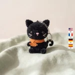 Black Cat Keychain – crochet patterns for cats