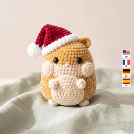 Santa Hamster – no-sew amigurumi crochet pattern