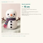 Snowman with Striped Scarf – easy christmas crochet patterns (photo 6)