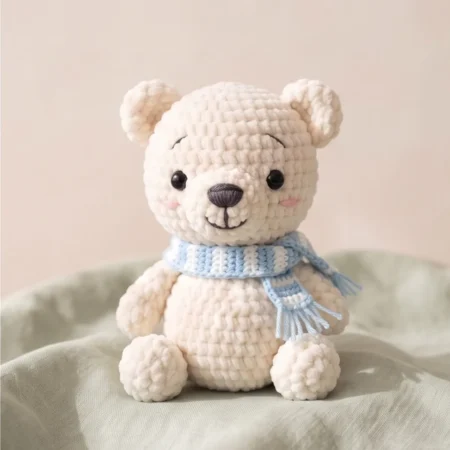 Polar Bear Cub with Scarf – dragon scarf crochet (photo 2)