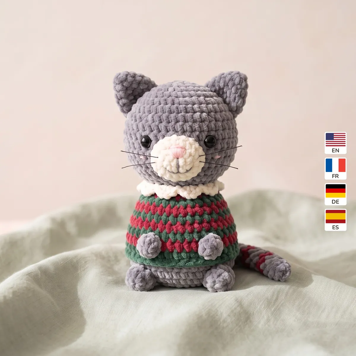 Kitten in Christmas Sweater 1 Kitten in Christmas Sweater – crochet pattern for christmas
