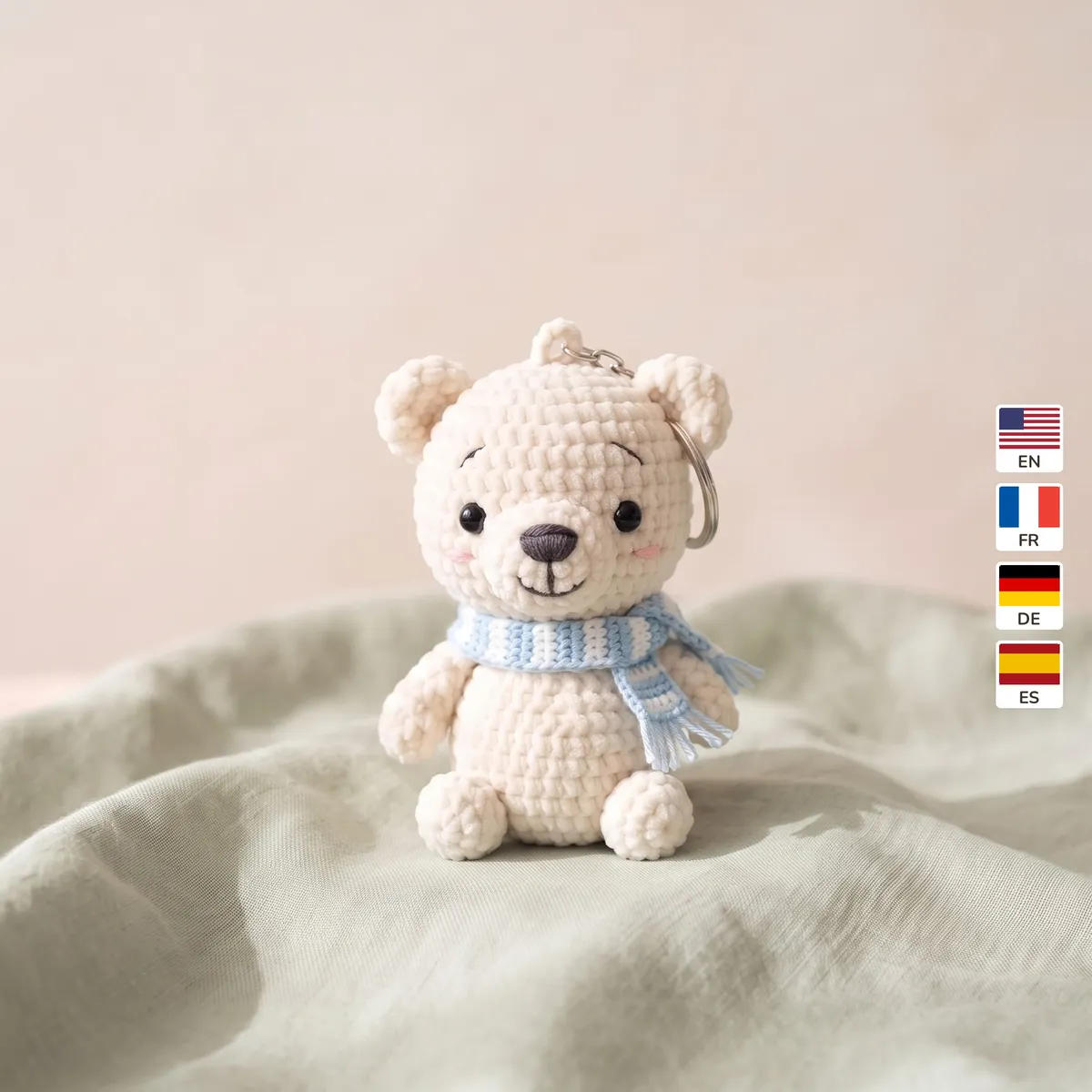 Polar Bear Keychain 1 Polar Bear Keychain – crochet keychain kits