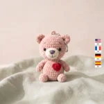 Heart Keychain Bear – small crochet keychains