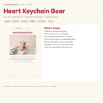 Heart Keychain Bear – small crochet keychains (photo 3)