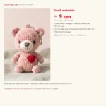 Heart Keychain Bear – small crochet keychains (photo 6)