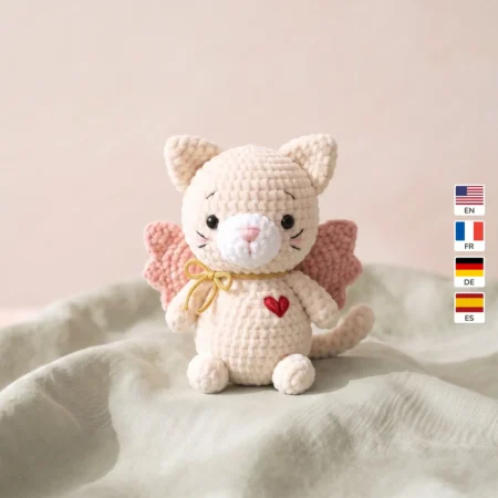 Cupid Cat – crochet amigurumi cat pattern