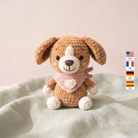 Puppy with Heart Bandana – crochet for dog