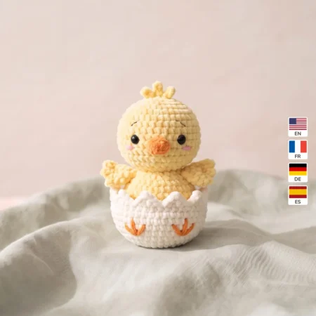 Chick in Eggshell – crochet easter rabbit