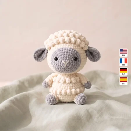 Little Lamb – no-sew amigurumi crochet pattern