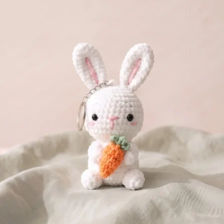Bunny with Carrot Keychain – rabbit crochet pattern (photo 2)