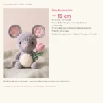 Mouse with a Tulip – no-sew amigurumi crochet pattern (photo 6)