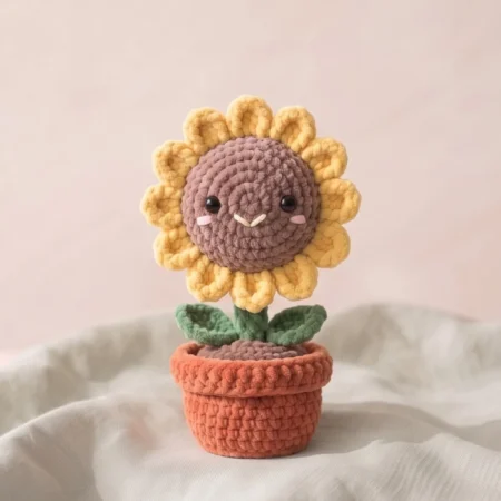 Sunflower in a Pot – no-sew amigurumi crochet pattern (photo 2)