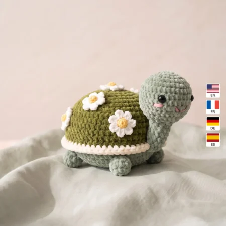 Blossom Turtle – fruit turtle crochet pattern