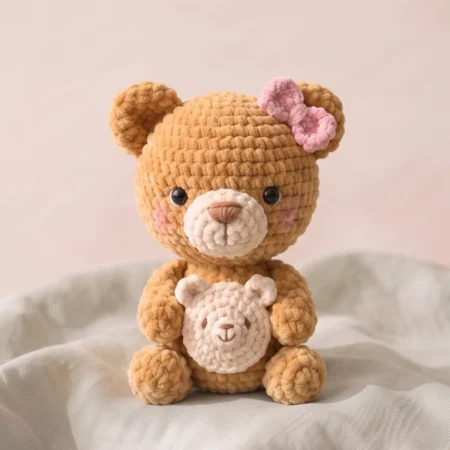 Mama Bear and Cub – no-sew amigurumi crochet pattern (photo 2)