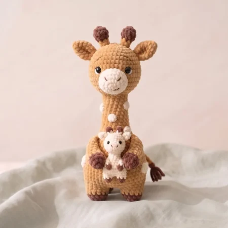 Giraffe Mom and Baby – no-sew amigurumi crochet pattern (photo 2)