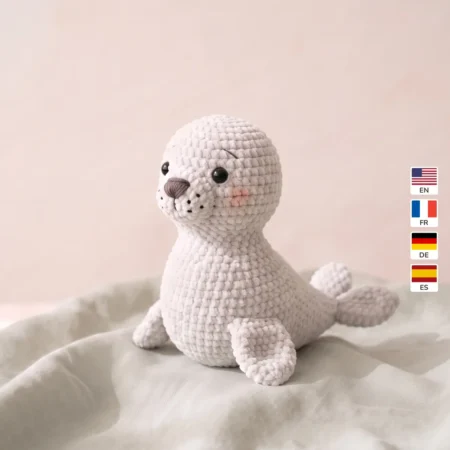 Baby Seal – no-sew amigurumi crochet pattern