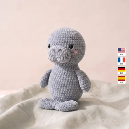 Manatee – no-sew amigurumi crochet pattern