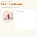 Mini T-Rex Keychain – dinosaur crochet pattern (photo 3)
